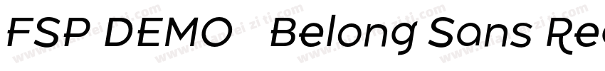 FSP DEMO   Belong Sans Regular字体转换